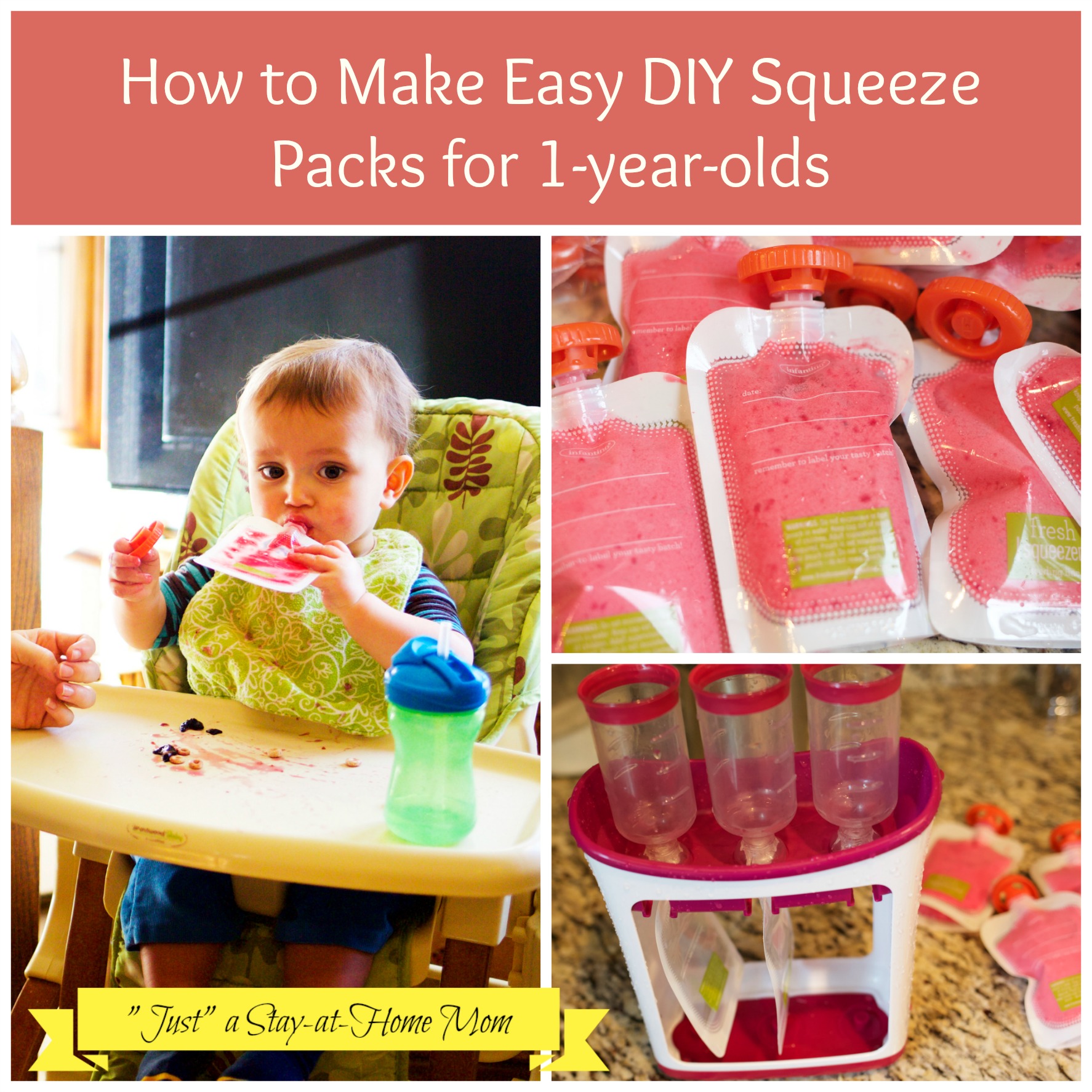 DIY baby squeeze packs for a 1-year-old